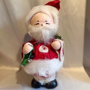 Vintage Paper Mache Santa Figure 16"H x 8"W